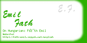 emil fath business card